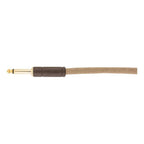 Fender Festival Pure Hemp 18.6ft angled guitar cable in natural color, premium instrument lead for electric guitars