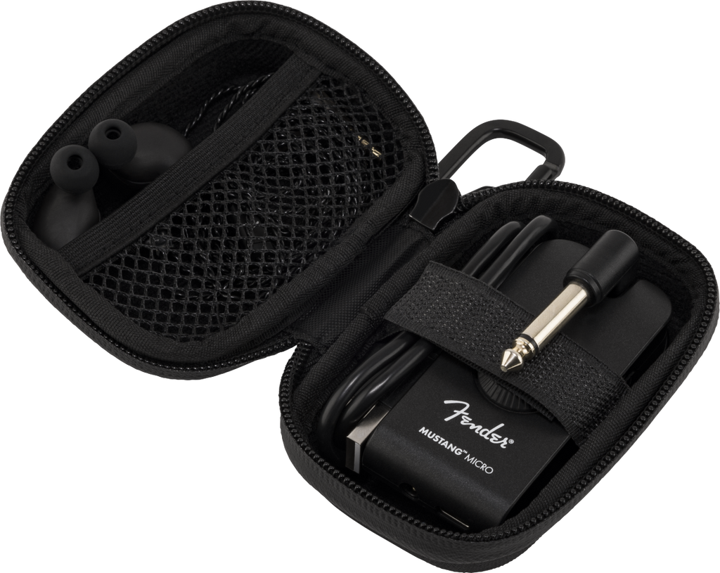 Fender Mustang Micro Case for guitar accessories, soft padded cover protecting the Fender Mustang Micro amplifier.