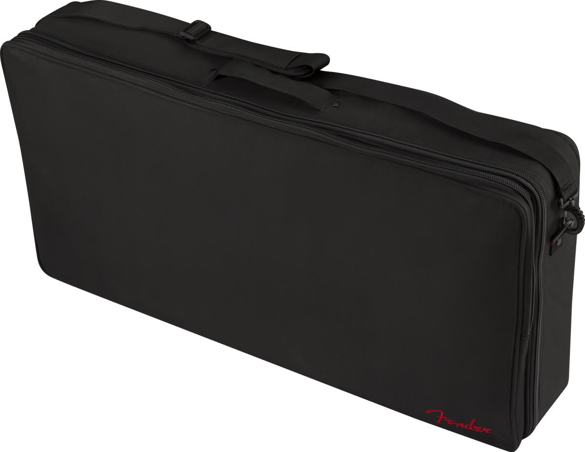 Fender Professional Large Pedal Board Bag for effects pedalboards, with padded compartments and carrying handles for easy transport.