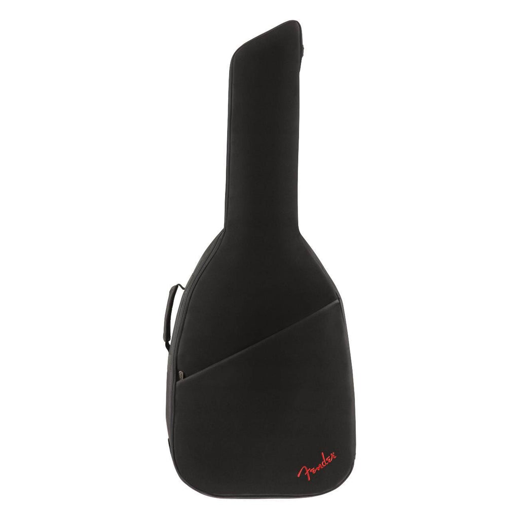 Fender FA405 dreadnought guitar gig bag in black with padded straps and handle for easy carrying and protection.