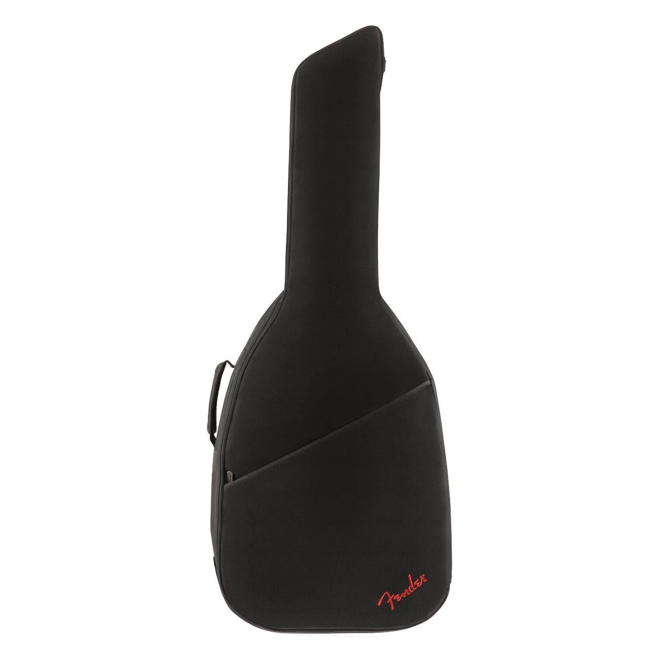 Fender FA405 dreadnought guitar gig bag in black with padded straps and handle for easy carrying and protection.