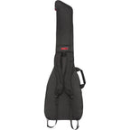 Fender Fretboard 610 electric bass gig bag in black with padded exterior and carrying straps for safe bass guitar transport.