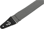 Fender Modern Tweed 2-inch guitar strap in white and black with adjustable leather ends for comfortable playing.