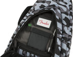 Fender FE920 electric guitar gig bag in winter camo with padded exterior and carrying straps for safe guitar transport.