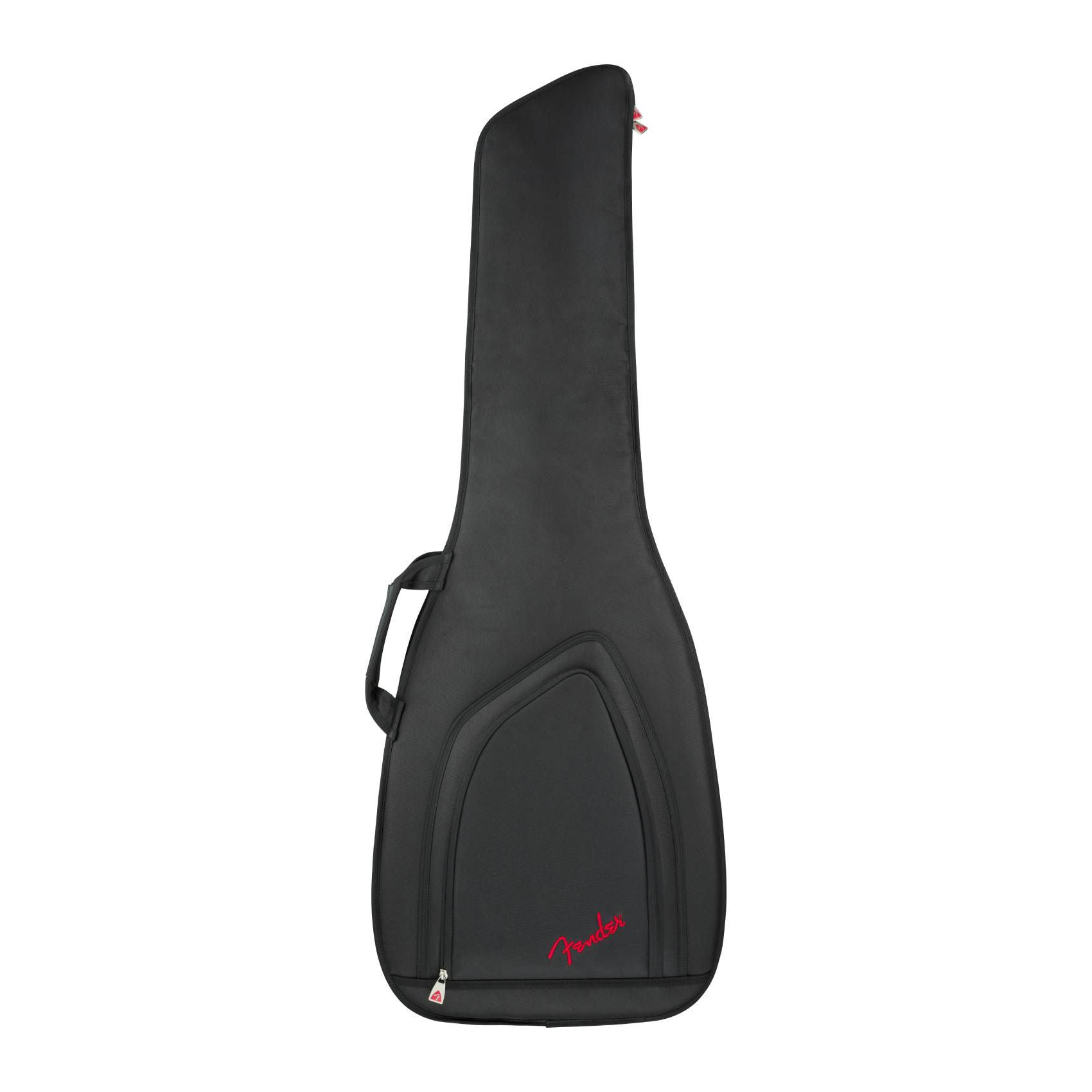 Black Fender fretboard gig bag for SS 610 short scale bass guitar, designed for protection and easy transport of bass instruments.