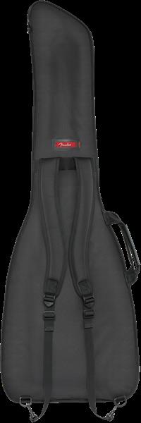 Black Fender SS 610 short scale bass guitar gig bag with padded straps and durable exterior for easy transport and protection.