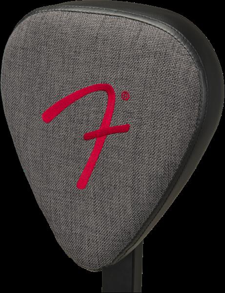 Fender 351 guitar seat and stand combo with padded seat and sturdy guitar rack for easy instrument support and storage.