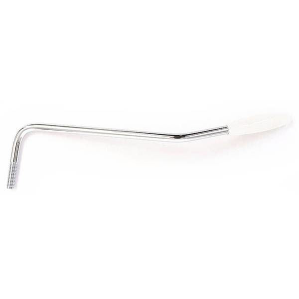 Chrome Fender American Vintage Stratocaster tremolo arm for guitar, showing the sleek, shiny metal component with mounting screw details.