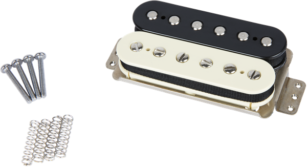 Fender ShawBucker 1 Zebra pickup for electric guitars, featuring a distinctive black and white zebra design.