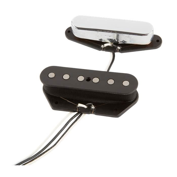 Fender Tex-Mex Telecaster pickups set of 2, guitar parts with chrome covers, designed for Telecaster electric guitars.