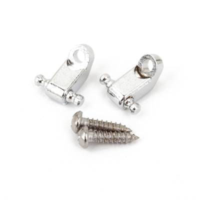 Fender American Professional Chrome Guitar String Guides Set of 2, chrome-plated metal parts for guitar maintenance and setup.