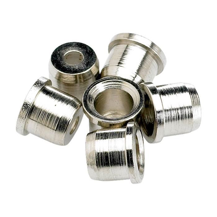 Set of six Fender American Vintage Telecaster string-thru-body ferrules for guitar string installation and body reinforcement.