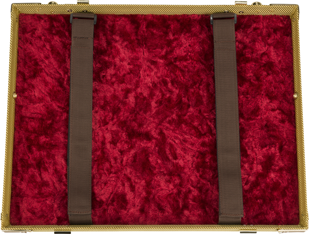Fender Tweed Pedalboard Case for effects pedalboards, small size with vintage-style tweed fabric and sturdy handle.