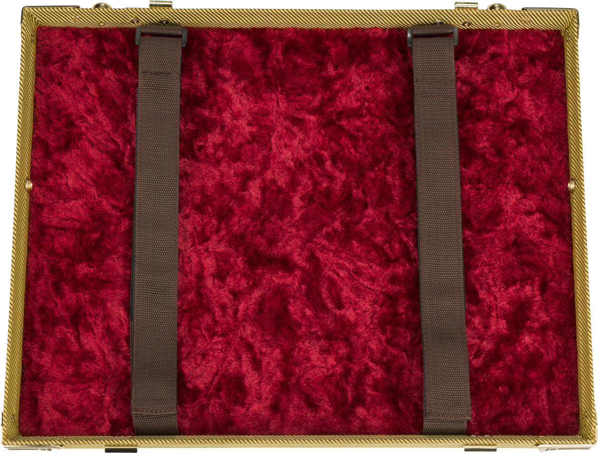 Fender Tweed Pedalboard Case for effects pedalboards, small size with vintage-style tweed fabric and sturdy handle.