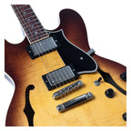 Heritage Standard H-535 semi-hollow electric guitar in original sunburst finish, showcasing its body, pickups, and classic design.