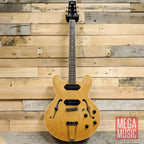 Heritage Standard H-530 semi-hollow electric guitar in antique natural finish with f-hole design and rosewood fretboard.