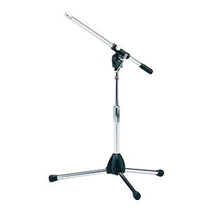 Tama MS205ST chrome short boom microphone stand with adjustable height and sturdy base for musical performances.