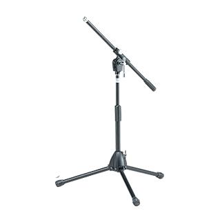 Tama MS205STBK short boom microphone stand in black with adjustable arm and sturdy base for professional audio setups.