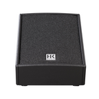 HK Audio PR:O 12M passive monitor speaker showing a sleek black design with drivers and connection ports.