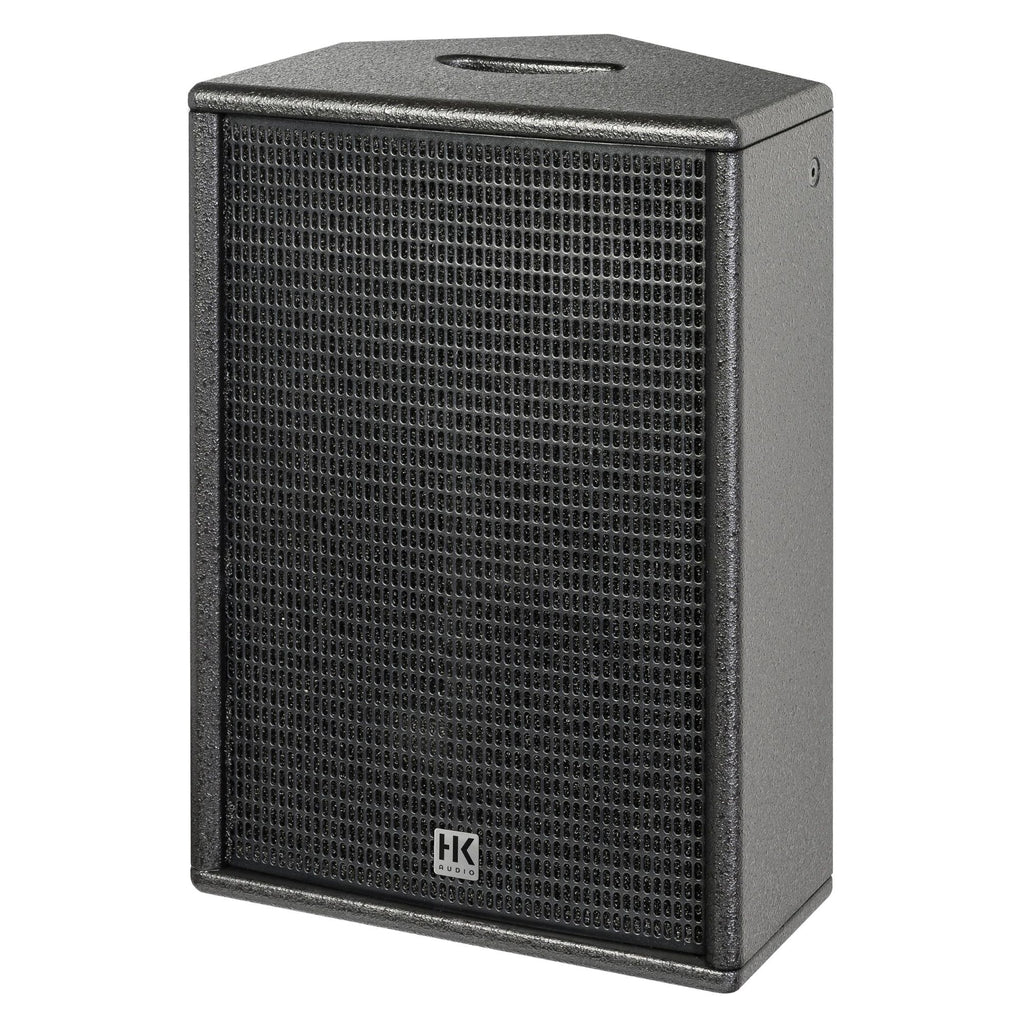 HK Audio Premium PR:O 110 XD2 active powered speaker with sleek black enclosure and control panel for professional audio output.