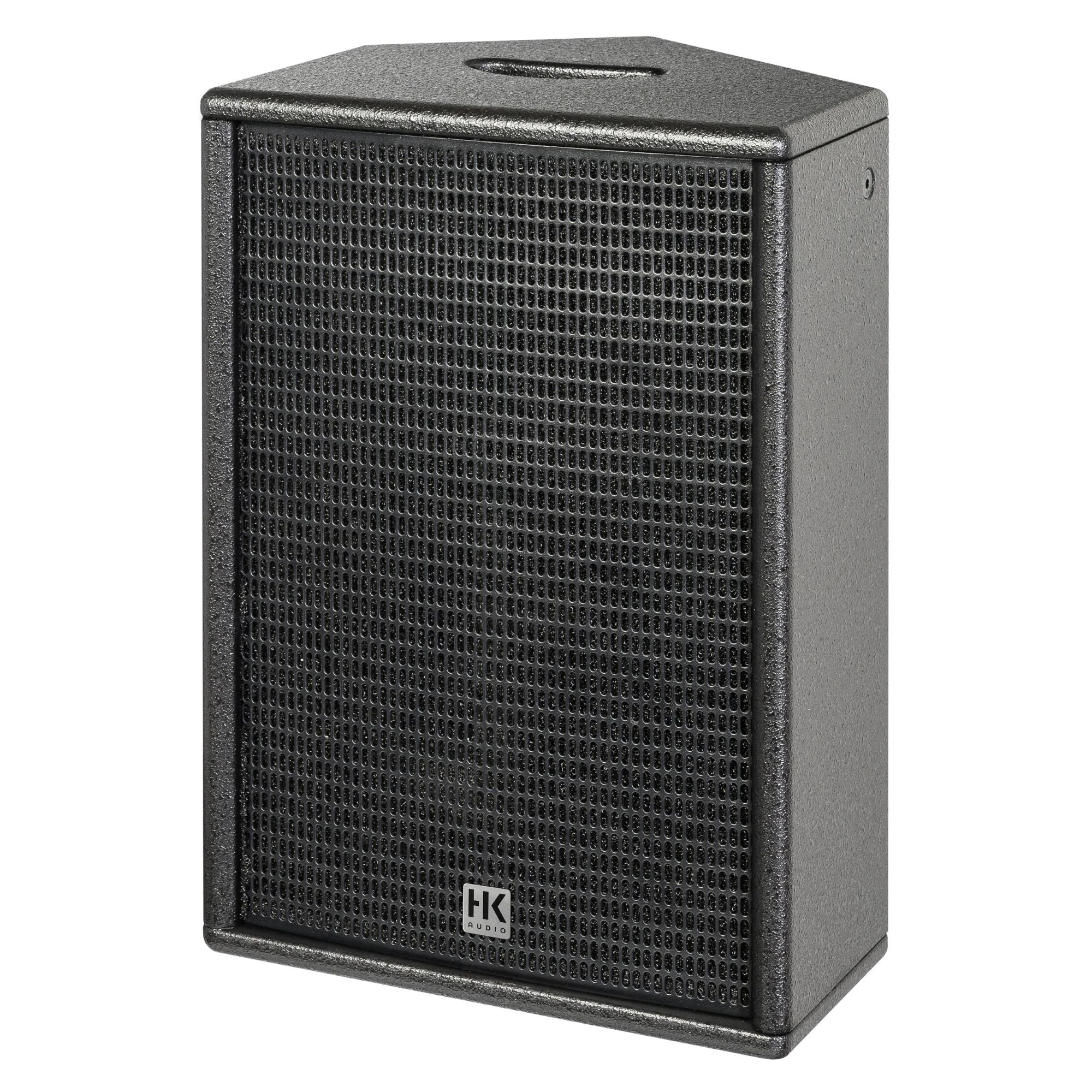 HK Audio Premium PR:O 110 XD2 active powered speaker with sleek black enclosure and control panel for professional audio output.