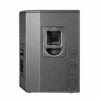 HK Audio Premium Pro 115 XD2 powered speaker with 15-inch woofer and 1200 watt amplifier, shown in a professional audio setup.