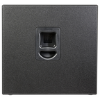 HK Audio HK Premium Pro 118 D2 powered subwoofer with black enclosure and control panel, designed for professional audio setups.