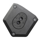 HK Audio LUNAR 110XA active powered PA speaker showing the bottom view with controls and connection ports.
