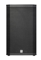HK Audio LUNAR 112XA active powered PA speaker with sleek black cabinet and control panel for high-quality sound reinforcement.