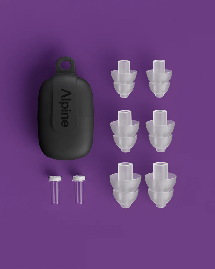 Alpine PartyPlug Pro EarPlug Pros Pack w/Case (-21dB) - Transparent