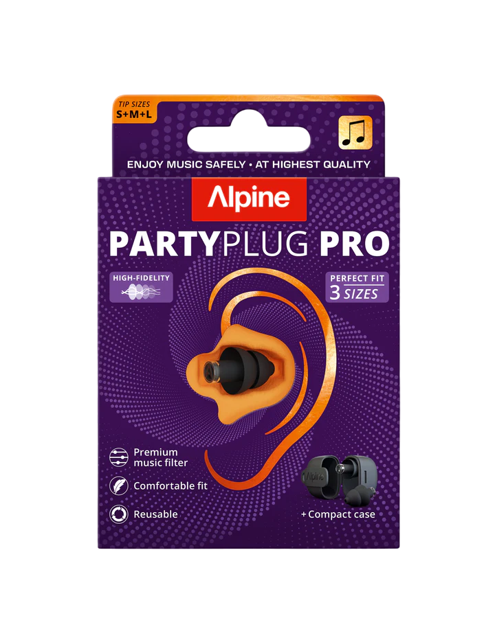 Alpine PartyPlug Pro EarPlug Pros Pack w/Case (-21dB) - Black