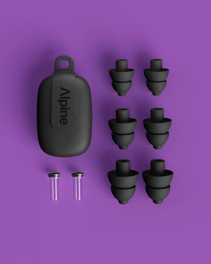 Alpine PartyPlug Pro EarPlug Pros Pack w/Case (-21dB) - Black