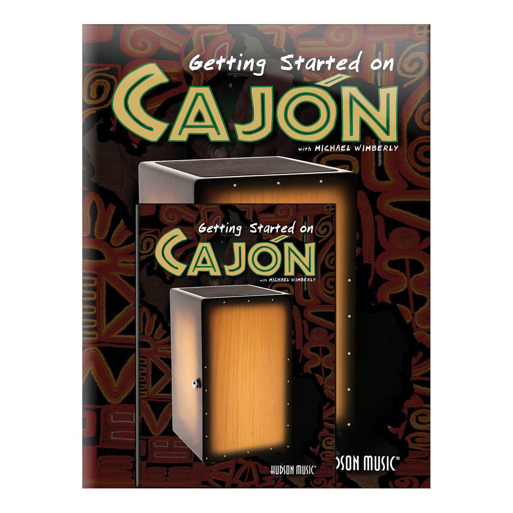 Getting Started on Cajon book and DVD by Michael Wimberly, featuring instructional drum techniques for beginners.