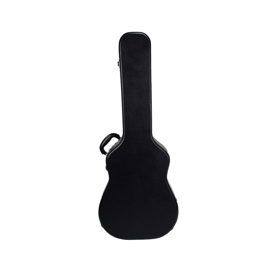 Mammoth Woody Series acoustic bass guitar hardcase with padded interior and sturdy exterior for secure protection.