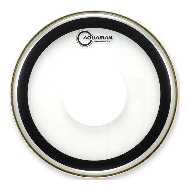 AQUARIAN PFPD14 PERFORMANCE II 2PLY CLEAR Drumhead with power dot