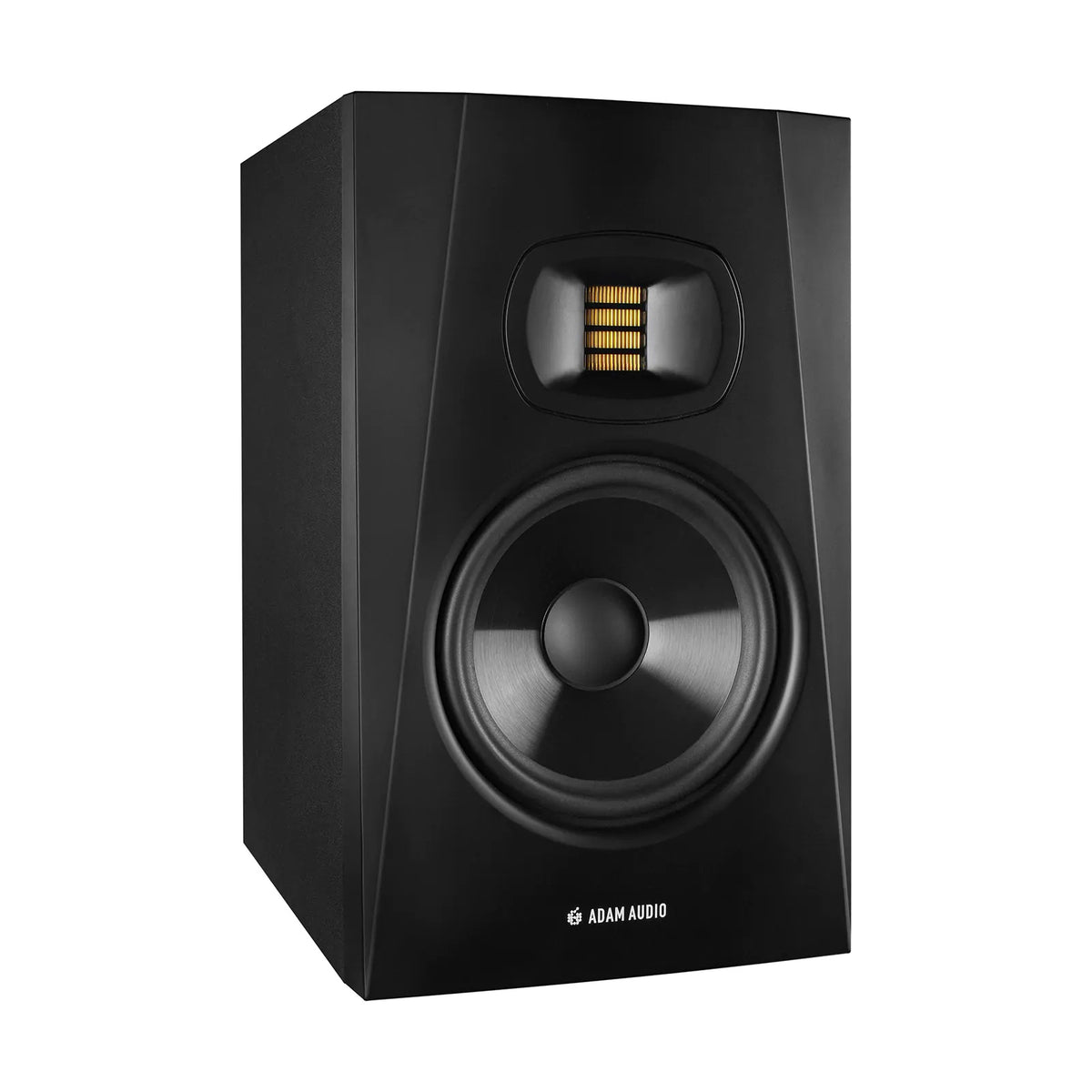 ADAM Audio T7V 7-inch 2-way nearfield studio monitor speaker, showing front view with black enclosure and control panel