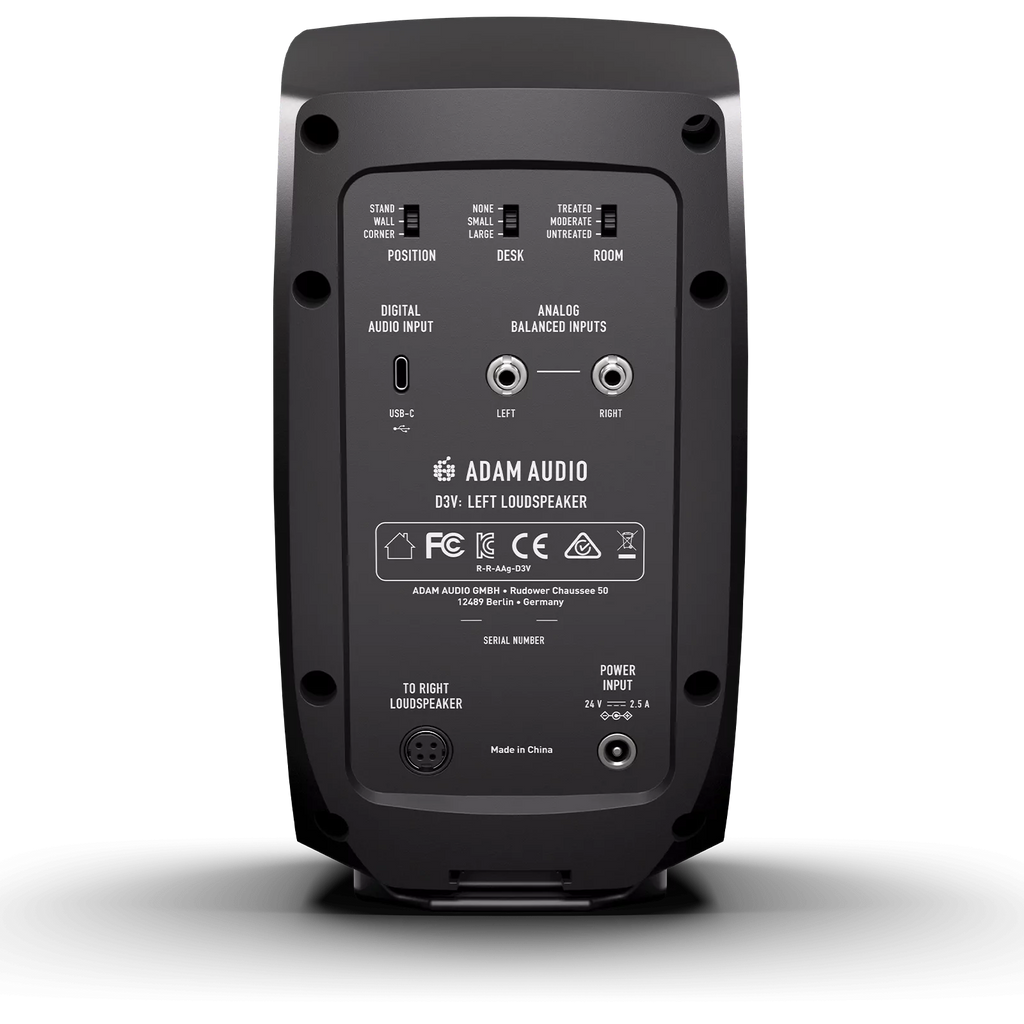 Adam Audio D3V Active Desktop Monitor System - Black