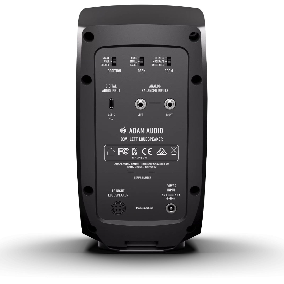 Adam Audio D3V Active Desktop Monitor System - Black