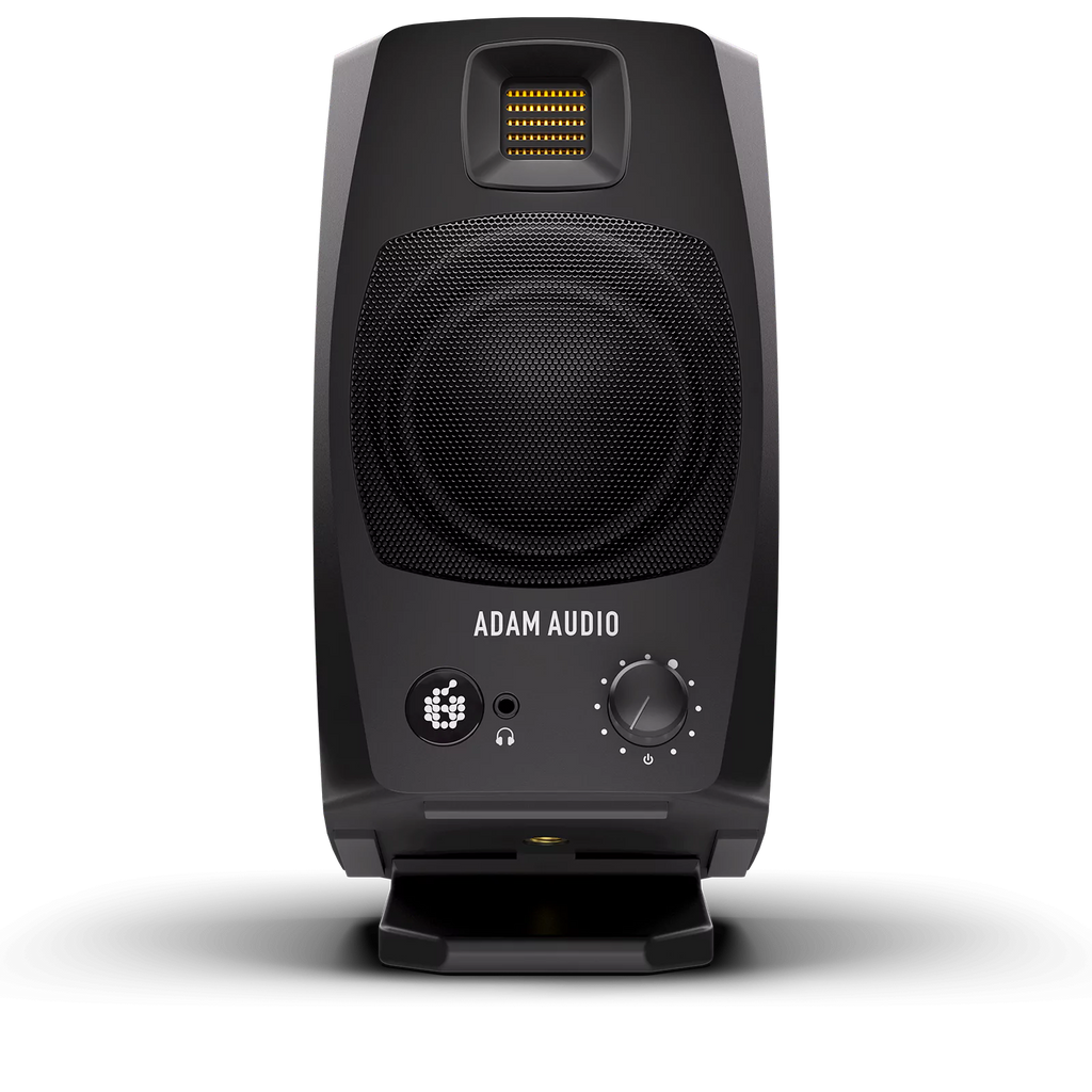 Black Adam Audio D3V active desktop studio monitors with sleek design, compact speakers, and professional audio quality.