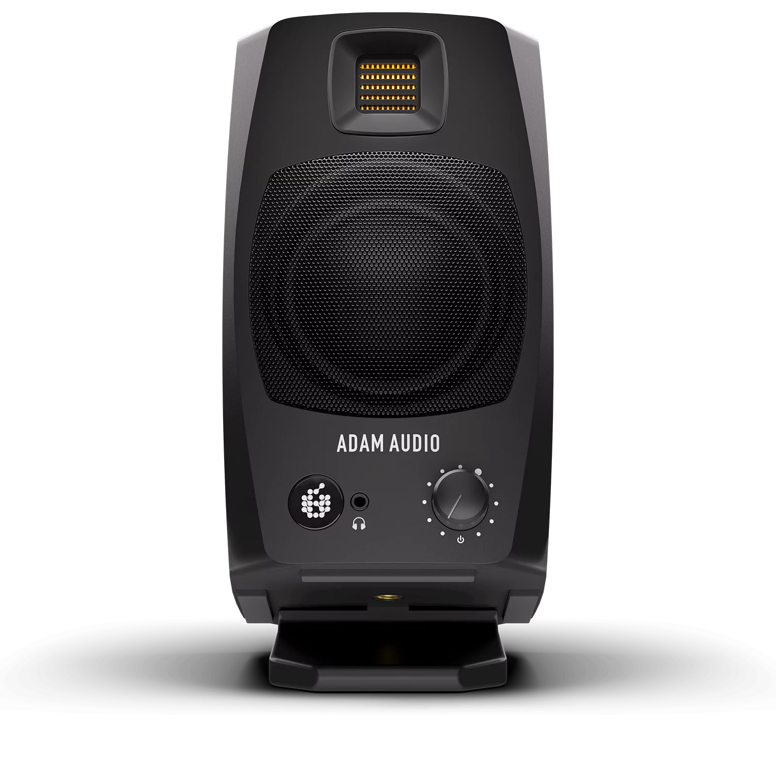 Black Adam Audio D3V active desktop studio monitors with sleek design, compact speakers, and professional audio quality.