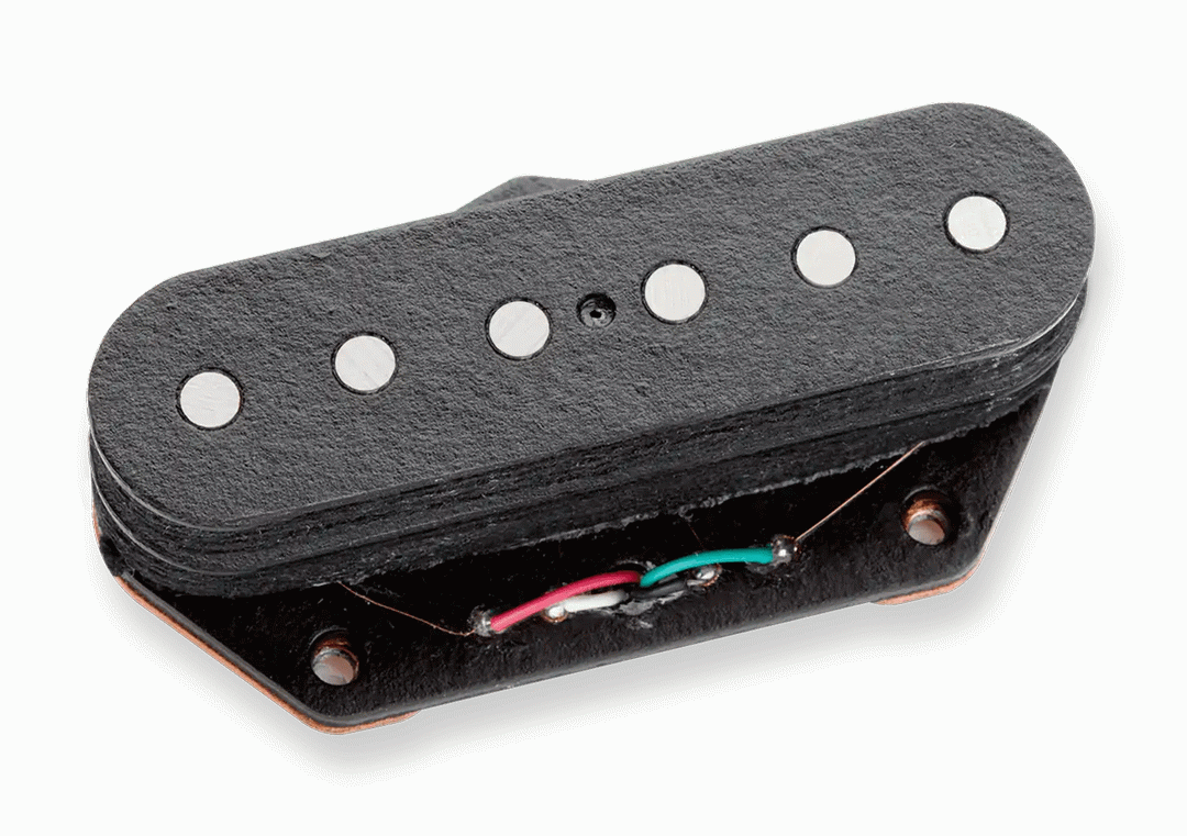 Seymour Duncan BG1400 Tele Lead Stack bridge pickup with no logo, showing black pickup with mounting hardware for electric guitar.