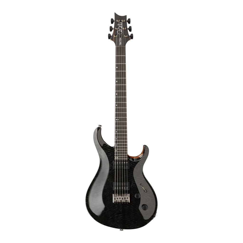 PRS Tekton electric guitar in slate blue with natural neck, showcasing its sleek body and detailed hardware on the front.
