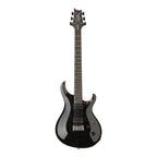 PRS Tekton electric guitar in slate blue with natural neck, showcasing its sleek body and detailed hardware on the front.