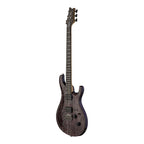 PRS Tekton electric guitar in violet tourmaline finish with natural neck, shown at an angle highlighting the body and hardware details.