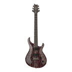PRS Tekton Electric Guitar featuring a violet tourmaline finish and natural neck, showcased from the front.