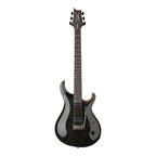 PRS Tekton T electric guitar with slate blue finish and natural neck, showcasing its sleek body and detailed hardware.