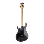 Back view of PRS Tekton T Electric Guitar in Black Tourmaline with natural neck finish, showcasing the guitar's body and hardware details.