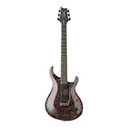 PRS Tekton T electric guitar in violet tourmaline finish with natural neck, shown from the front.