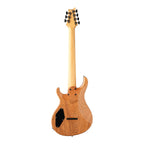 PRS Tekton SVN electric guitar with imperial topaz finish, natural neck, showing the back and detailed wood grain.