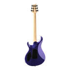 Back view of PRS Tekton Floyd electric guitar in Purple Royale finish with natural neck, showcasing the guitar's sleek body and hardware.